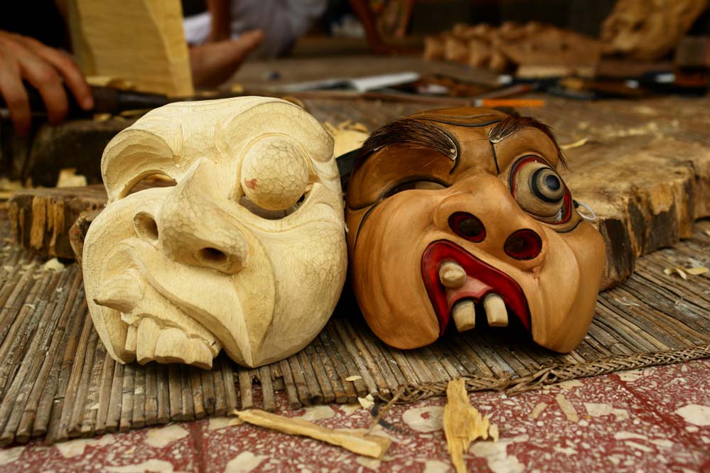 Máscaras - Escultura em Madeira - Bali